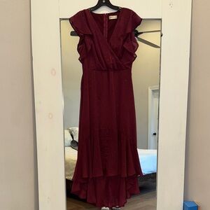 Altar'd State Burgundy High Low Dress